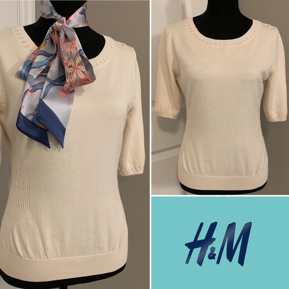 {2/$40} H&M Knit Three-Quarter Sleeve Top - Picture 4 of 11